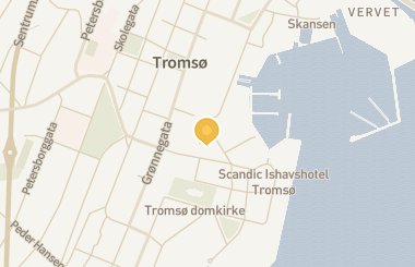 Kart med med nål på restauranten